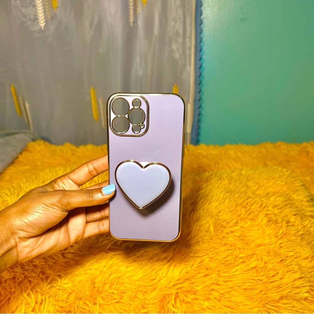 Minimalist Purple and Silver Phone Case with Slim Profile